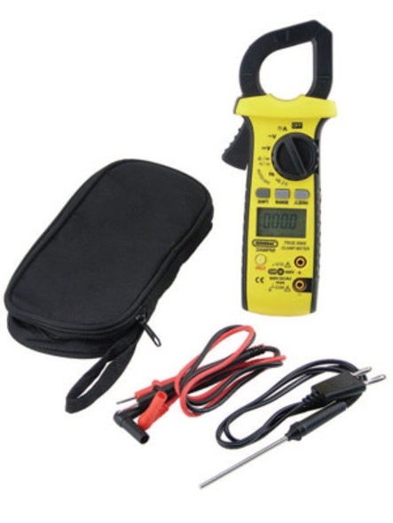 Rugged HVAC True RMS Amp Clamp Meters, 11 Function, 600A AC/DC (1 EA)