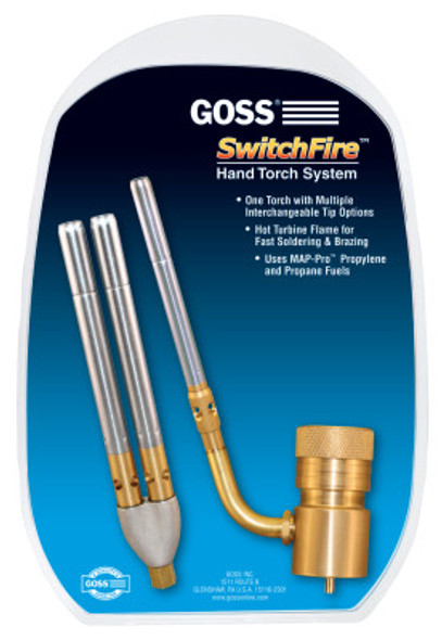 SwitchFire Hand Torch Kit, Braze/Solder, Regulator, Single Tip, Twin Tip (1 EA)