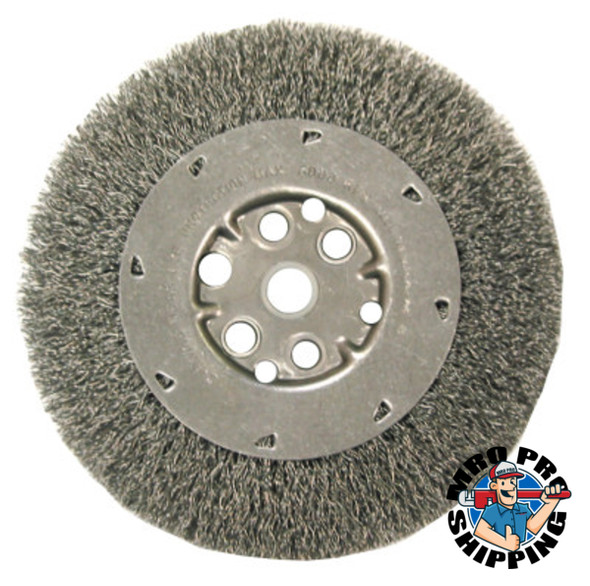 Anderson Brush Narrow Face Crimped Wire Wheel-DM Series, 8 D x 1/2 W, .008 Carbon, 4,500 rpm (5 EA/EA)