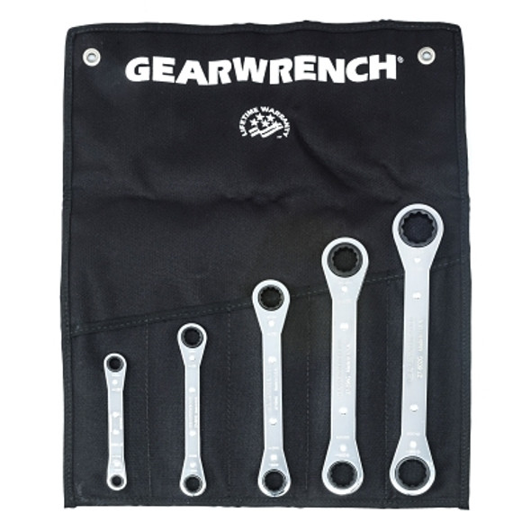 GEARWRENCH 5 Pc. 12 Point SAE Laminated Ratcheting Box Wrench Sets, SAE (1 ST / ST)