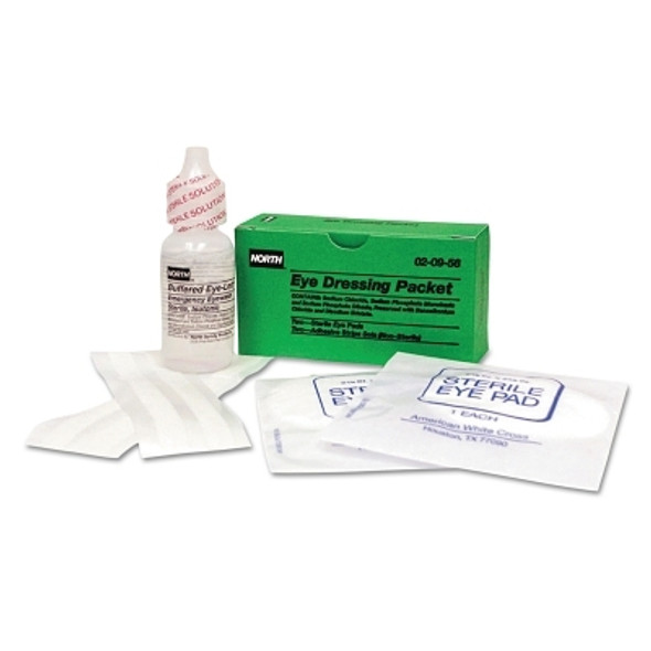 Emergency Eye Wash Refills, 1 oz Wash/Eye Pads/Strips (5 EA / CT)