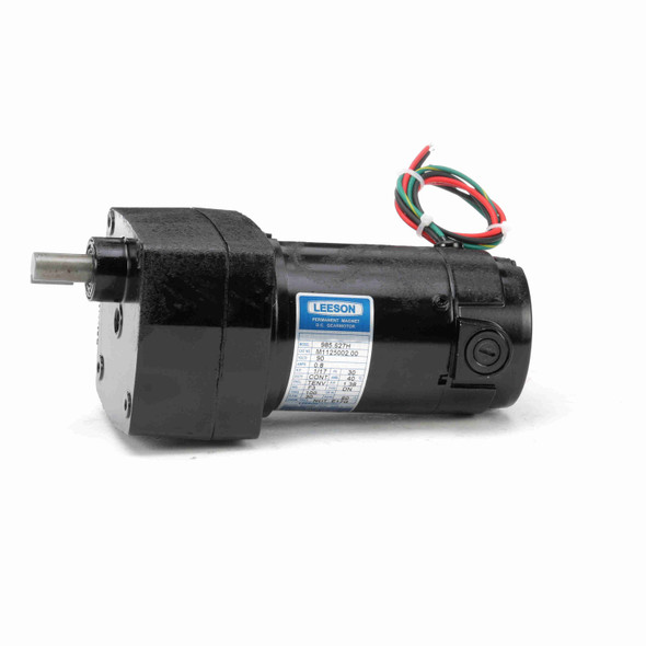 Leeson 0.06 HP DC Gearmotor, 30 RPM, 90 V, 30 Frame, TENV - M1125002.00