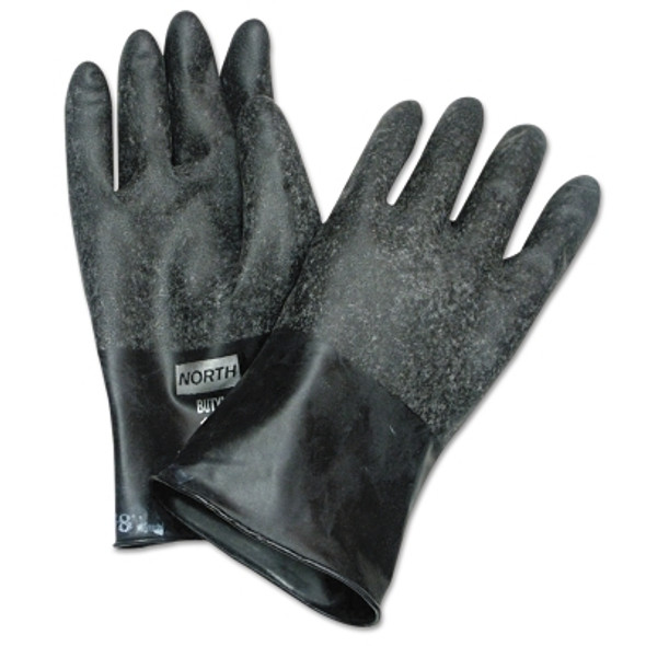 Chemical Resistant Butyl Gloves, Size 10, Black, 16 mil, Grip-Saf (1 PR / PR)