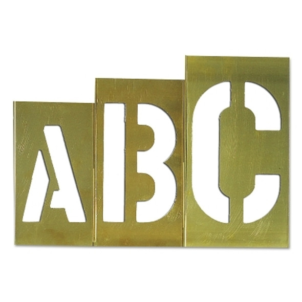 C.H. Hanson Brass Stencil Gothic Style Letter Sets, Brass, 8 in (1 SET / SET)