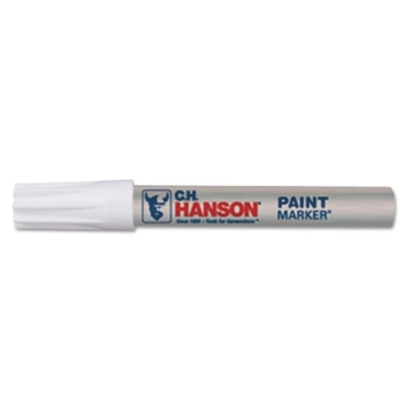 C.H. Hanson Paint Markers, 1/2 in, White (12 EA / BX)