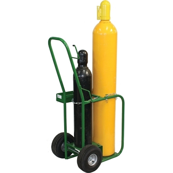 Saf-T-Cart Industrial Series Carts, Holds (2) 9.5" Cylinders, 10 in Pneumatic Wheels (1 EA / EA)