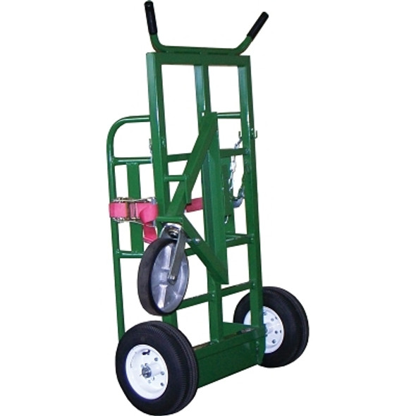 Saf-T-Cart Industrial Series Carts, Holds 2 Cylinders, 12 in Pneumatic Wheels (1 EA / EA)