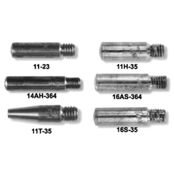 Tweco Contact Tip, 1/16 in Wire, 0.073 in Tip, Standard, No. 2, 3, and 4 Guns (1 EA / EA)