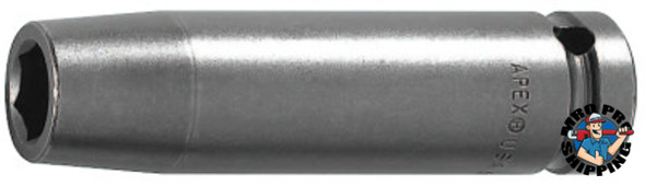 Apex Tool Group 1/2" Dr. Deep Sockets, 28817, 1/2 in Drive, 1 1/8 in, 12 Points (1 EA/EA)