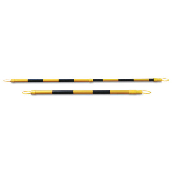 Cone Bars, Retractable, 4.0'-6.5', HDPE, Yellow/Black Reflective (1 EA)