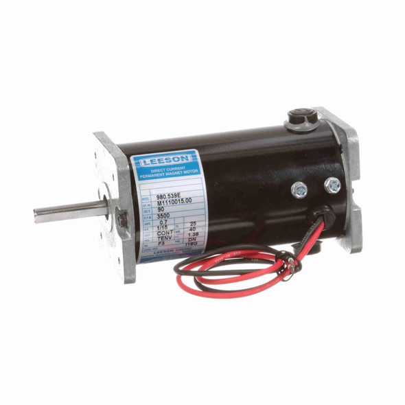 Leeson 0.07 HP Sub-Fractional Motor, 3500 RPM, 90 V, 25 Frame, TENV - M1110015.00