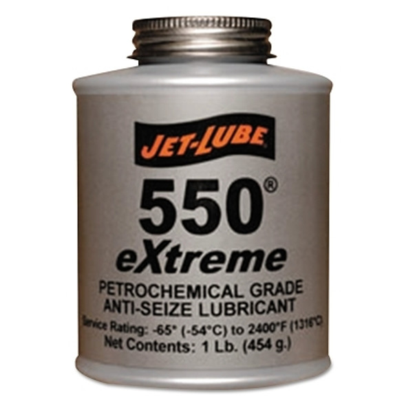 Jet-Lube 550 Extreme Anti-Seize Compound and Lubricant, 1 lb, Brush Top Can (12 EA / CA)