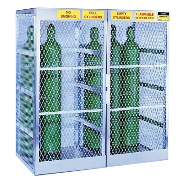 Aluminum Cylinder Lockers, Up to 20 Gas Cylinders (1 EA)