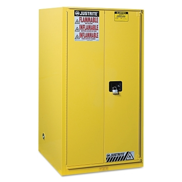 Safety Cabinets for Combustibles, Manual-Closing Cabinet, 96 Gallon, Yellow (1 EA)