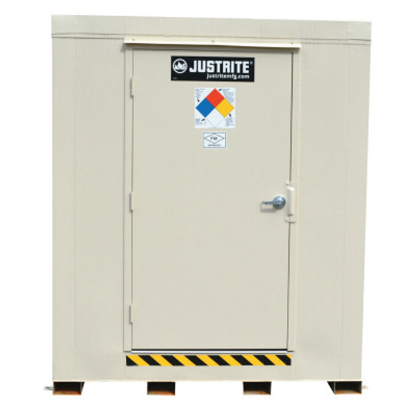 Justrite 2-Hour Fire-Rated Outdoor Safety Locker, Standard, (4) 55-gallon drums (1 EA/ST)