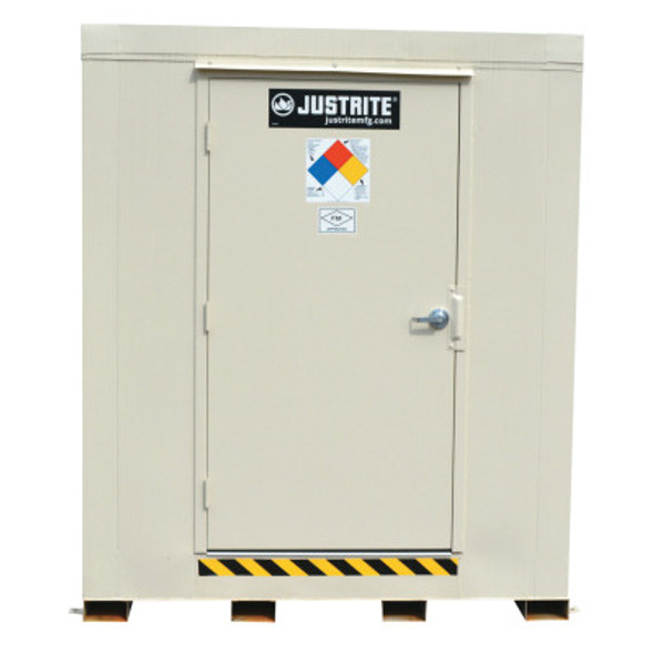 Justrite 2-Hour Fire-Rated Outdoor Safety Locker, Explosion Relief, (4) 55-gallon drums (1 EA/EA)