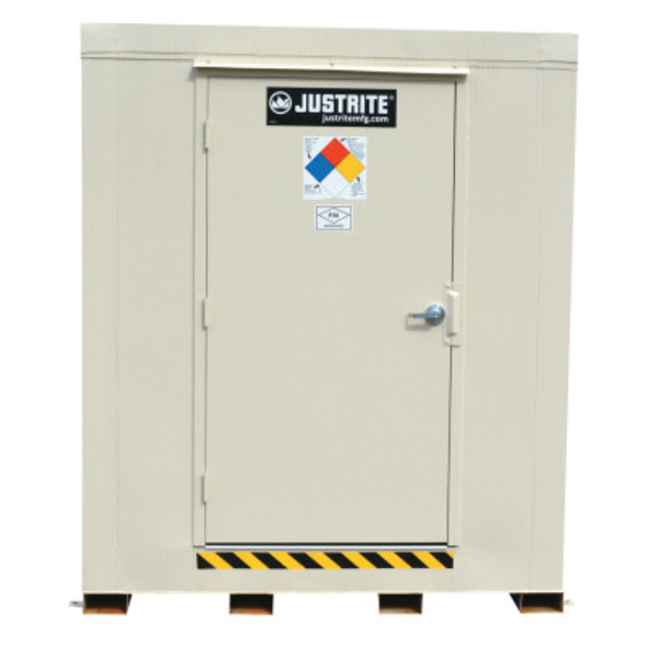 Justrite 2-Hour Fire-Rated Outdoor Safety Locker, Standard, (9) 55-gallon drums (1 EA/CT)