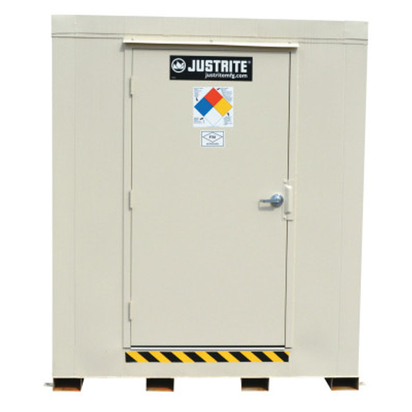 Justrite 2-Hour Fire-Rated Outdoor Safety Locker, Explosion Relief, (9) 55-gallon drums (1 EA/EA)