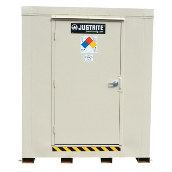 Justrite 2-Hour Fire-Rated Outdoor Safety Locker, Explosion Relief, (12) 55-gallon drums (1 EA/CTN)