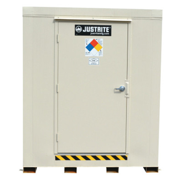 Justrite 2-Hour Fire-Rated Outdoor Safety Locker, Explosion Relief, (16) 55-gallon drums (1 EA/CTN)