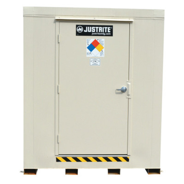 Justrite 4-Hour Fire-Rated Outdoor Safety Locker, Explosion Relief, (9) 55-gallon drums (1 EA/EA)