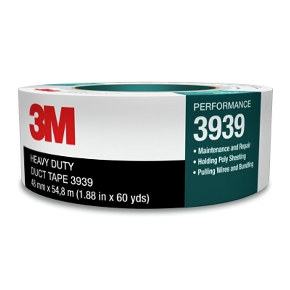 3M Industrial 3939 Heavy Duty Duct Tapes, 3.77 in x 60 yd x 9 mil, Silver (1 ROL / ROL)