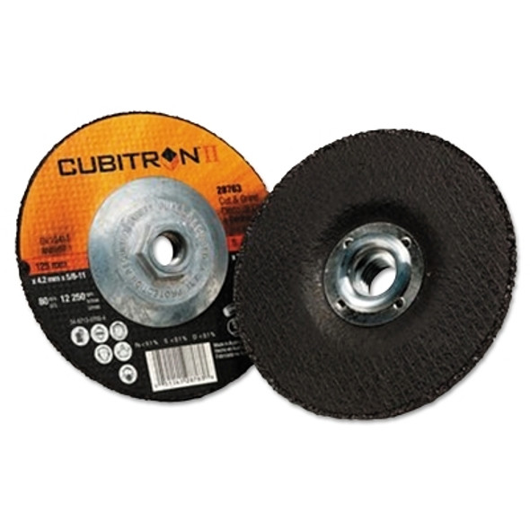 3M Abrasive Cubitron II Cut & Grind Wheel, 4 1/2 in Dia, 1/8 in Thick, 7/8 in Arbor (10 WH / BX)