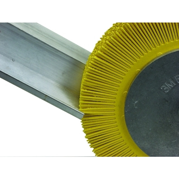 3M Abrasive Scotch-Brite Radial Bristle Brush, 8 in D x 1 in W, 6,000 rpm, Grit 80 (1 EA / EA)