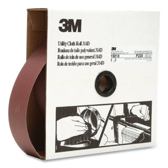 3M Abrasive Utility Cloth Rolls 314D, 1 1/2 in x 50 yd, P180 Grit (1 ROL / ROL)