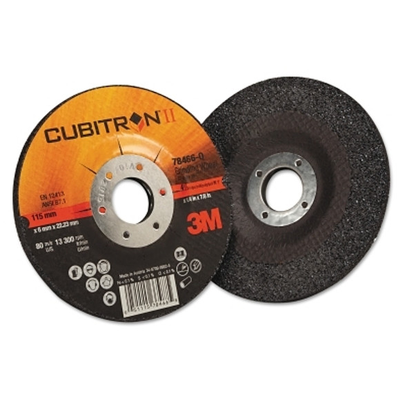3M Abrasive Cubitron II Depressed Center Grinding Wheel, 4-1/2 in dia, 1/4 in Thick, 5/8 in -11 Arbor, 36 Grit (20 WH / CA)