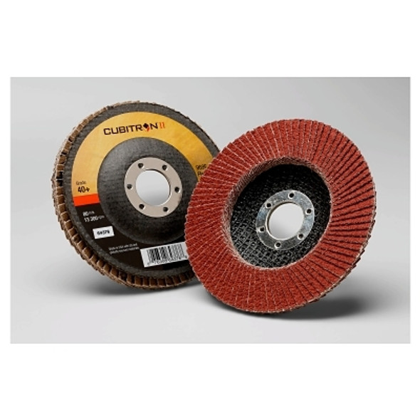 3M Cubitron II 969F Flap Disc, Ceramic Grain, 4-1/2 in dia, 7/8 in , 40+ Grit, 13300 rpm (10 DC / CA)