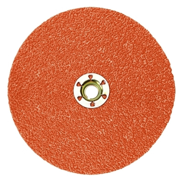 3M Abrasive 787C Fibre Discs, Ceramic, 4 1/2 in Dia, 5/8 in - 11 Arbor, 36+ Grit (100 DC / CA)
