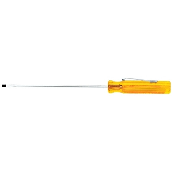 Vaco Pocket-Clip Slotted Cabinet Tip Screwdrivers, 1/8 in, 3 7/8 in Overall L (1 EA)