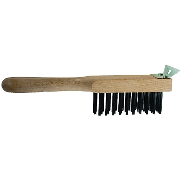 Advance Brush Straight Back Brushes, 11", 4X11 Rows, Carbon Steel Wire, Wood Handle (12 EA / BOX)