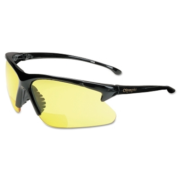 V60 30-06* RX Safety Eyewear, Amber Lens, Anti-Scratch, Black Frame, Nylon (1 EA)
