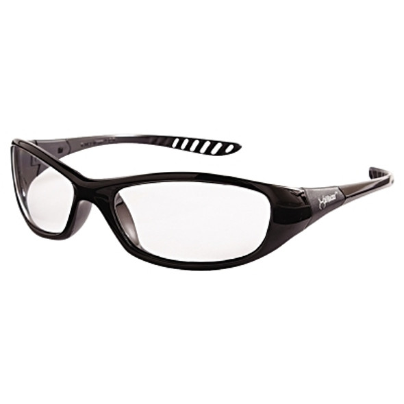 V40 Hellraiser* Safety Eyewear, Clear Lens, Anti-Scratch, Black Frame, Nylon (1 EA)