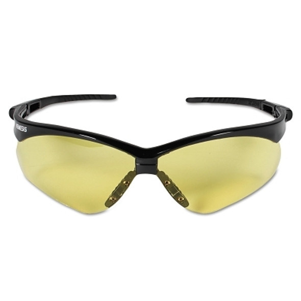 V30 Nemesis Safety Glasses, Amber, Polycarbonate Lens, Anti-Fog, Black Frame/Temple, Nylon (1 PR / PR)