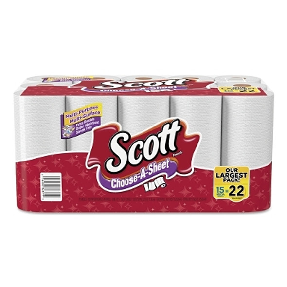 Scott Choose-A-Size Mega Roll Paper Towels, 1-Ply, White, 102/Roll (30 EA / CT)