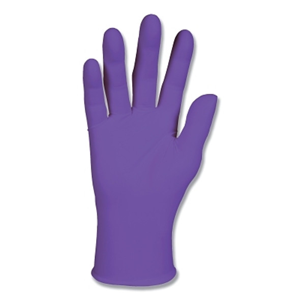 Purple Nitrile Exam Gloves, Beaded Cuff, Unlined, Small (100 EA / BX)