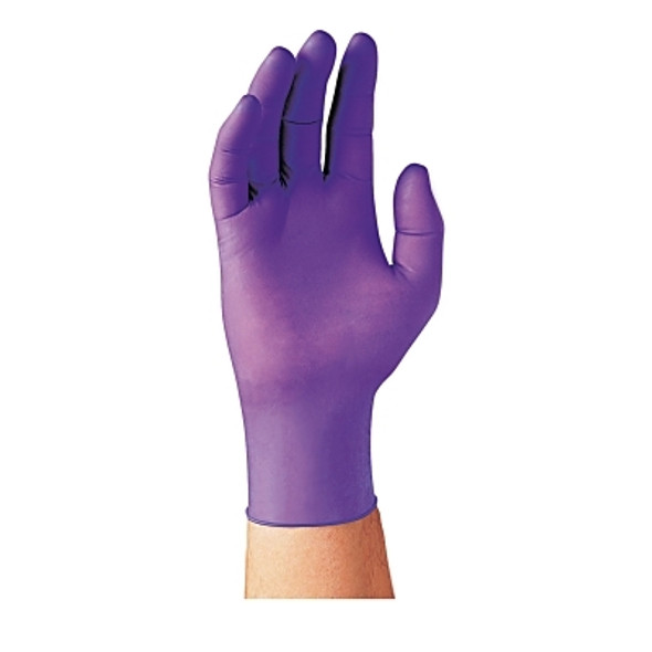 Purple Nitrile Exam Gloves, Beaded Cuff, Unlined, Large (100 EA / BX)