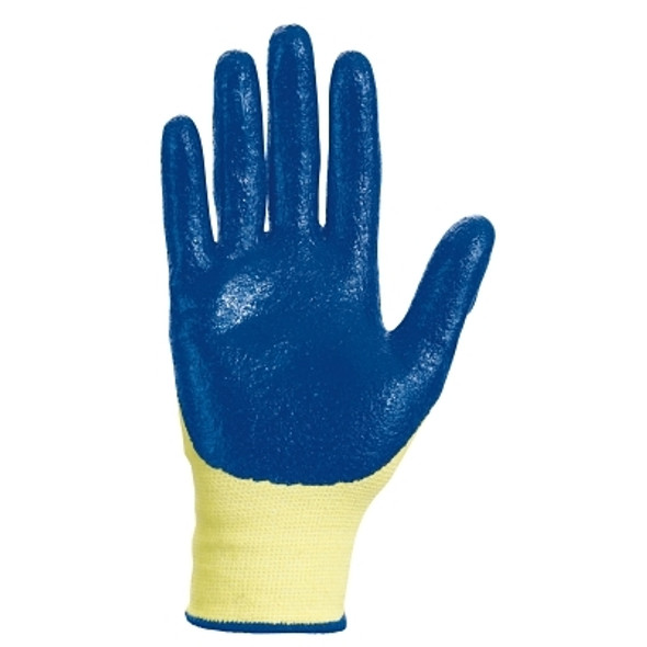 G60 Level 2 Nitrile Coated Cut Gloves, Small, Yellow/Blue (12 PR / DZ)