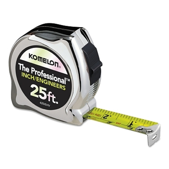 Komelon USA High Viz Professional Inch Engineer Tape Measures, 1 in x 25 ft (1 EA / EA)