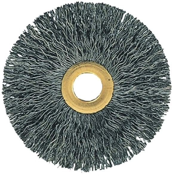 Advance Brush Tube Center Crimped Wire Wheel Brush, 3 D, .006 Carbon Steel Wire, 20,000 rpm (10 EA / BOX)