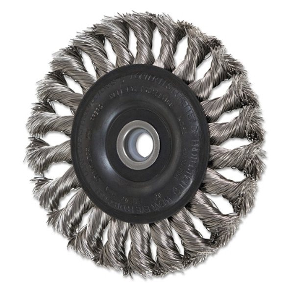 Advance Brush Standard Twist Single Row Wheel, 4 D x 5/8 W, .012 Stainless Steel, 20,000 rpm (1 EA / EA)