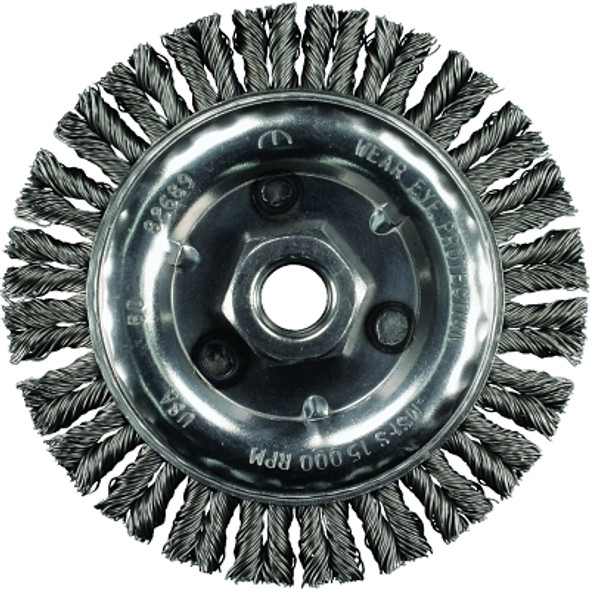 Advance Brush COMBITWIST Stringer Bead Knot Wheel, 4 1/2 in D, .02 in Carbon Steel Wire (1 EA / EA)