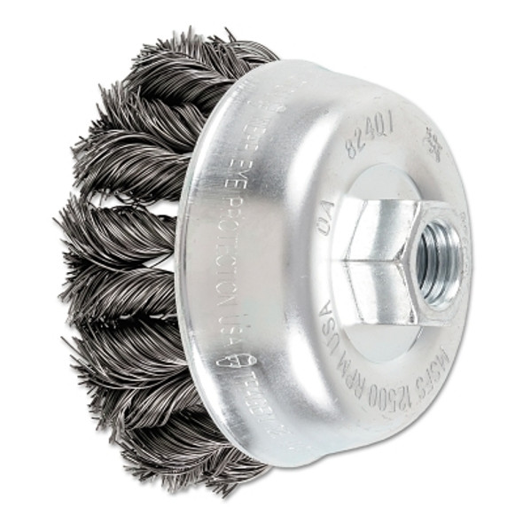 Advance Brush COMBITWIST Knot Wire Cup Brush, 3 1/2 in Dia., .014 in Carbon Steel Wire (1 EA / EA)