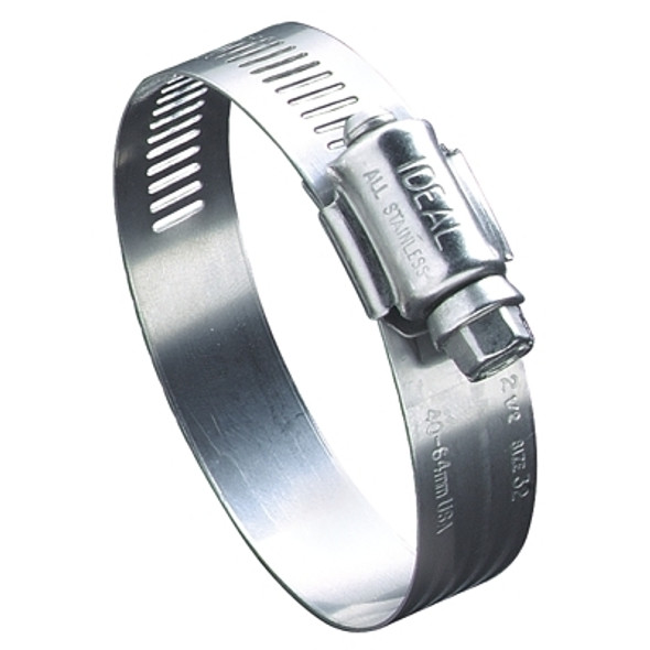 Ideal 68 Series Worm Drive Clamp, 4-1/2 in Hose ID, 3 in to 5 in Dia, Stainless Steel 201/301 (10 EA / BOX)