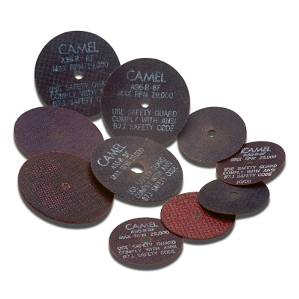 CGW Abrasives Cut-Off Wheel, Die Grinders, 3 in Dia, 1/8 in Thick, 1/4 in Arbor, 24 Grit (50 EA / BX)