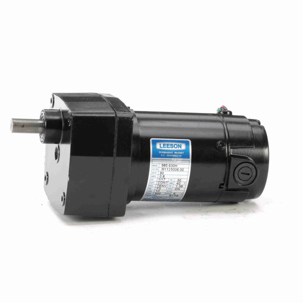 Leeson 0.06 HP DC Gearmotor, 300 RPM, 90 V, 30 Frame, TENV - M1125006.00