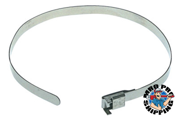 BAND-FAST with Clip, 7 in dia, 1/4 in W x 27 in L, Stainless Steel 201 (100 EA / BX)